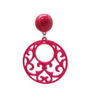 Flamenco Earrings in Openwork Plastic. Fuchsia 2.479€ #502823472FX
